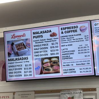 Leonard's Bakery - Menu June 2026 - Bakeries Near Me - Honolulu, Hawaii Leonard's Bakery - Menu June 2026 - Bakeries Near Me - Honolulu, Hawaii