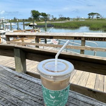 Brown Fox Coffee Box - Iced chai latte, view of inlet - Coffee & Tea Near Me - Murrells Inlet, South Carolina Brown Fox Coffee Box - Iced chai latte, view of inlet - Coffee & Tea Near Me - Murrells Inlet, South Carolina