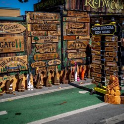 Fremont Festival of the Arts - Customizable redwood signs