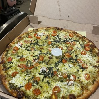 Yaghi's New York Pizzeria - Fresh Mozzarella & Pesto Pizza (Green) - Pizza Near Me - Pflugerville, Texas Yaghi's New York Pizzeria - Fresh Mozzarella & Pesto Pizza (Green) - Pizza Near Me - Pflugerville, Texas