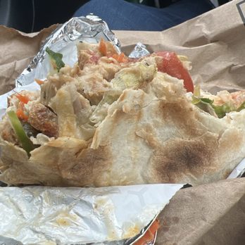 Shava - a close up of a pita in a wrapper - Food Trucks Near Me - Feasterville-Trevose, Pennsylvania
