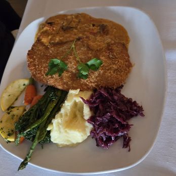 Miro's Restaurant - Delicious Weiner Schnitzel without the gravy - Modern European Near Me - Palm Springs, California Miro's Restaurant - Delicious Weiner Schnitzel without the gravy - Modern European Near Me - Palm Springs, California