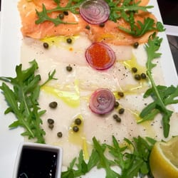 A Tavola - Carpaccio med laks og sverdfisk