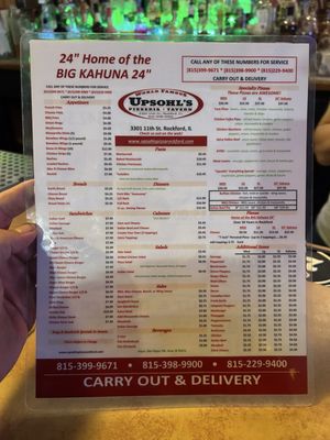 Menu photo 1 Opsahl's Tavern & Pizza Rockford, IL Menu photo 1 Opsahl's Tavern & Pizza Rockford, IL
