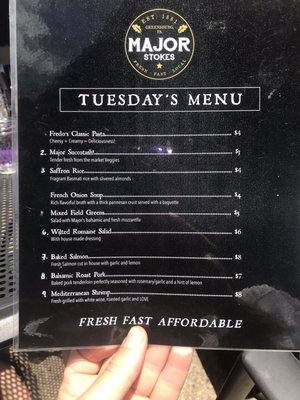 Menu photo 6 Major Stokes Greensburg, PA