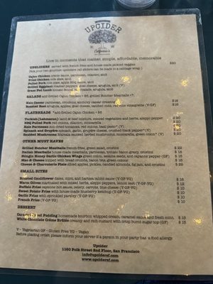 Menu photo 3 Upcider San Francisco, CA