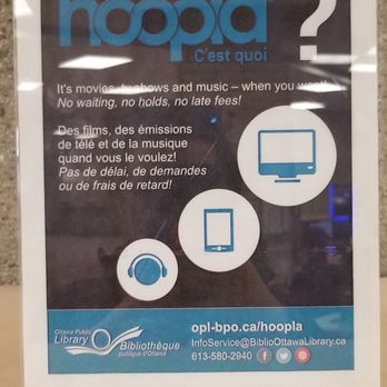 Ottawa Public Library / Bibliothèque publique d'Ottawa - Hoopla - Libraries Near Me - Ottawa, Ontario