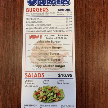 J's Burgers - Menu April 2022 - Burgers Near Me - Paso Robles, California