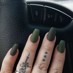 Nails Image - Couldn't decide on which green, so I did both