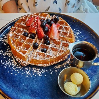 OEB Breakfast Co. - Belgian Waffle with berries - Breakfast & Brunch Near Me - North Vancouver, British Columbia OEB Breakfast Co. - Belgian Waffle with berries - Breakfast & Brunch Near Me - North Vancouver, British Columbia