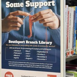 Southport Library - Knitting and crochet group for charity.