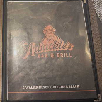 Arbuckle’s Bar & Grill - This is the front cover page of their main menu.  Photo taken January 24, 2025. - American Near Me - Virginia Beach, Virginia