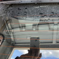 Radiance Fuel Service Car Wash - Back window after wash. Top part of window still quite dirty.