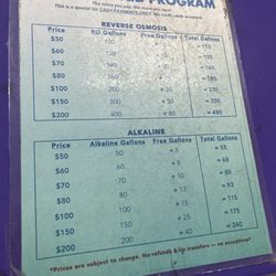 Tikis Water Store - Price list - March 2024