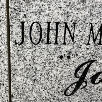 Bracoloni Memorials - The J & H are more dominant than the O & N. The "N" doesn' t come down as far as it should to match the other letters. - Engraving Near Me - Trenton, New Jersey