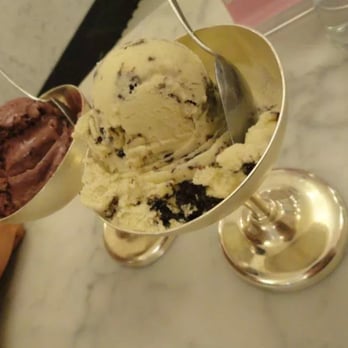 Aglamesis Bros - Banana chocolate chip. How cute are these dishes? - Ice Cream & Frozen Yogurt Near Me - Cincinnati, Ohio