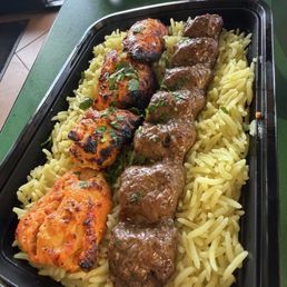 Chicken kabob and lulu kabob