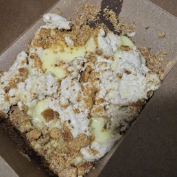 Vomited key lime pie.