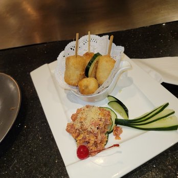 Kasai Kosher Hibachi - a plate of appetizers on a table - Kosher Near Me - Sheepshead Bay, New York Kasai Kosher Hibachi - a plate of appetizers on a table - Kosher Near Me - Sheepshead Bay, New York