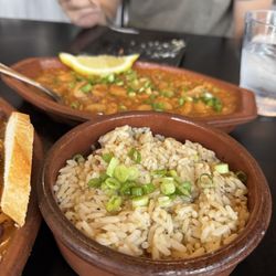 Basqueria - Basque Sausage Stew w/White Beans served with Rice