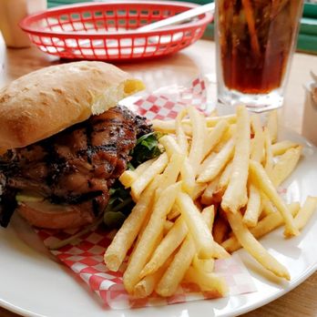 Cafe Morey's - BBQ sandwich with fries - American Near Me - Honolulu, Hawaii Cafe Morey's - BBQ sandwich with fries - American Near Me - Honolulu, Hawaii