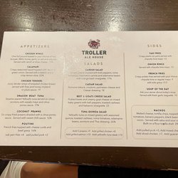 Troller Ale House - Menu