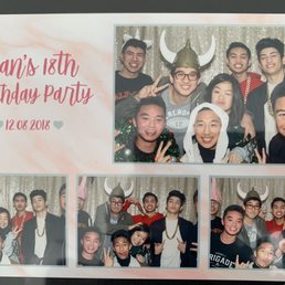 With an open air photobooth, you can fit more people in the picture like this one! +examples of some of the included props
