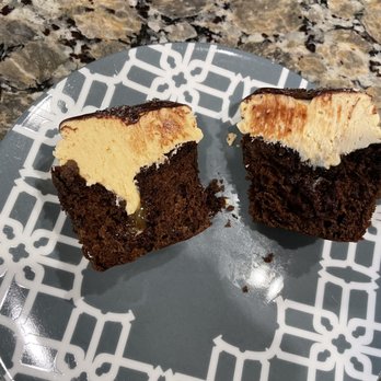 Cupprimo - Inside of Choc-A-Salt cupcake - Coffee & Tea Near Me - Austin, Texas