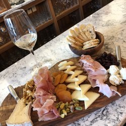 Chardonnay cheese and charcuterie plate.