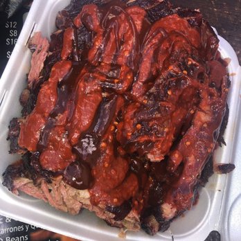 Smokey Trails BBQ - This is what a whole rack with the "?" Fire sauce. Yaassss  the sauce name is actually "?" Think it should be WTF? - Barbeque Near Me - Miami, Florida