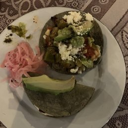 The best vegetarian tacos! I had a pumpkin taco and bean and cheese taco. Can't recommend this place more.