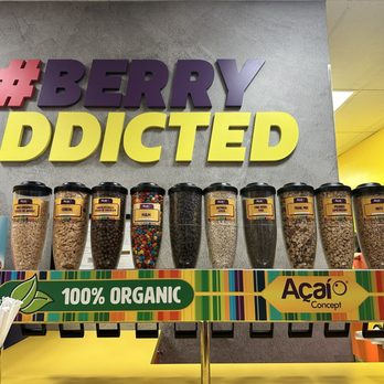 Acai Concept - a display of a variety of organic products - Acai Bowls Near Me - Coconut Creek, Florida Acai Concept - a display of a variety of organic products - Acai Bowls Near Me - Coconut Creek, Florida