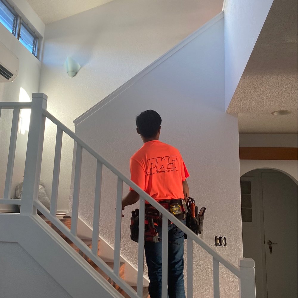 Precise Wiring System - 1-20-22 checking stairway lighting and smoke alarm - Electricians Near Me