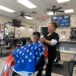 Klean Kutz II - My son getting his hair cut by Maria.