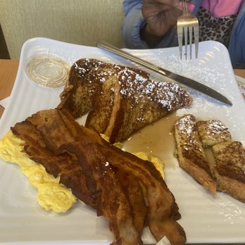 Foodies - French toast deluxe with burnt, dry bacon - Waffles Near Me - South Hackensack, New Jersey