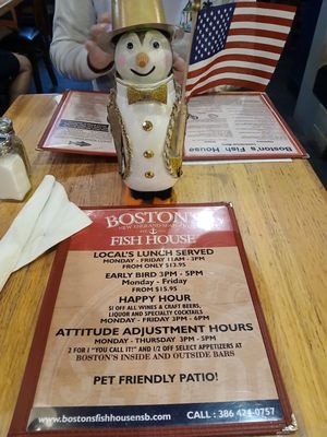 Menu photo 1 Boston's Fish House New Smyrna Beach, FL
