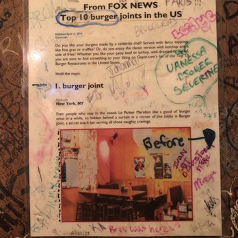 Burger Joint - American Near Me - New York, New York
