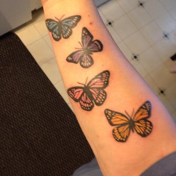 Soul Imagez Tattoo - My memorial tattoo, each butterfly represents 1 person who has passed away recently. My artist: John. - Tattoo Near Me - Dublin, California Soul Imagez Tattoo - My memorial tattoo, each butterfly represents 1 person who has passed away recently. My artist: John. - Tattoo Near Me - Dublin, California