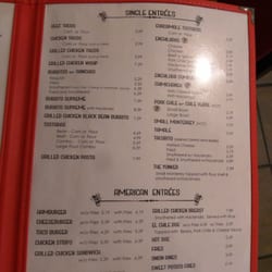 El Chile Verde - A menu page