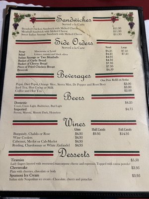 Menu photo 2 Pietro's Italian Restaurant Cave Junction, OR