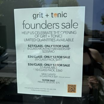 Grit  + Tonic - Pilates Near Me - Monterey, California