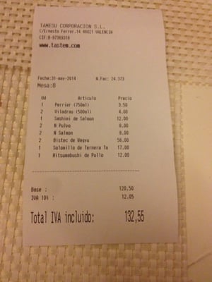 Menu photo 3 Tastem Valencia, V
