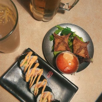 Tori Beer - Spicy Salmon Roll & Salmon Avocado Wontons - Izakaya Near Me - San Francisco, California Tori Beer - Spicy Salmon Roll & Salmon Avocado Wontons - Izakaya Near Me - San Francisco, California