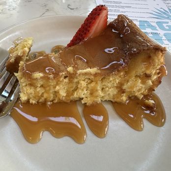 Tucson Food Tours - Pastel de Elote -Like a corn flavored cheesecake with caramel - yum! - 4th/Main Gate Tour April 2024 - Food Tours Near Me