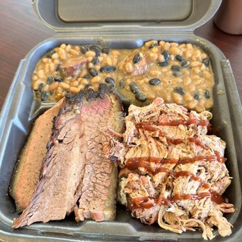 BBQ HOUSE - 2 1. Two Meat Mix Plate with double beans - Barbeque Near Me - Medford, Oregon