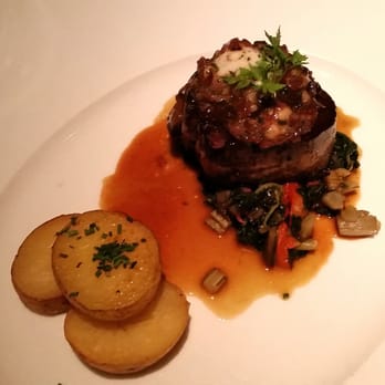 Gary Danko - Seared Filet of Beef with Swiss Chard, Potatoes, Shallot Marmalade, and Bordelaise Butter - New American Near Me - San Francisco, California Gary Danko - Seared Filet of Beef with Swiss Chard, Potatoes, Shallot Marmalade, and Bordelaise Butter - New American Near Me - San Francisco, California
