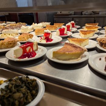 K&W Cafeteria - Desserts. $3.69 each. Cakes and pies. Yum. - American Near Me - Greensboro, North Carolina