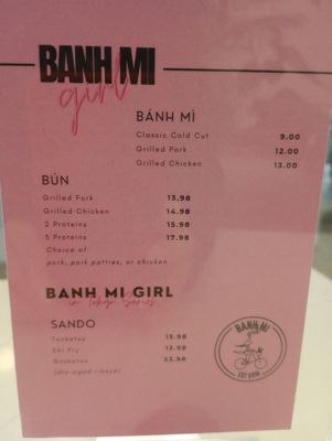 Menu photo 3 Banh Mi Girl Ottawa, ON