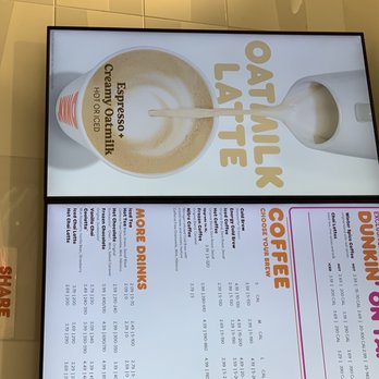 Dunkin' - Oatmilk latté my new fav drink - Coffee & Tea Near Me - Glendale, California