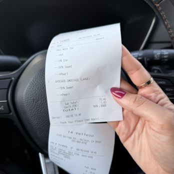 T4 Vallejo - Receipt - Bubble Tea Near Me - Vallejo, California T4 Vallejo - Receipt - Bubble Tea Near Me - Vallejo, California